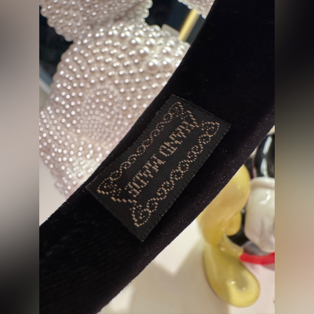 Custom Handmade Velvet Disney Ears with Rhinestones and Broaches NWOT - Picture 3 of 6